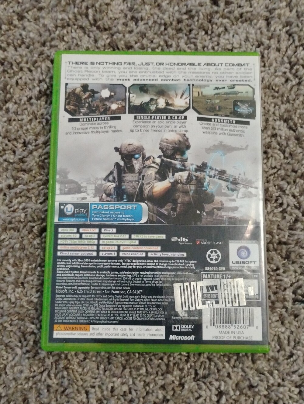 Tom Clancy's Ghost Recon Future Soldier - Xbox 360 (CIB Complete) - Picture 3 of 3